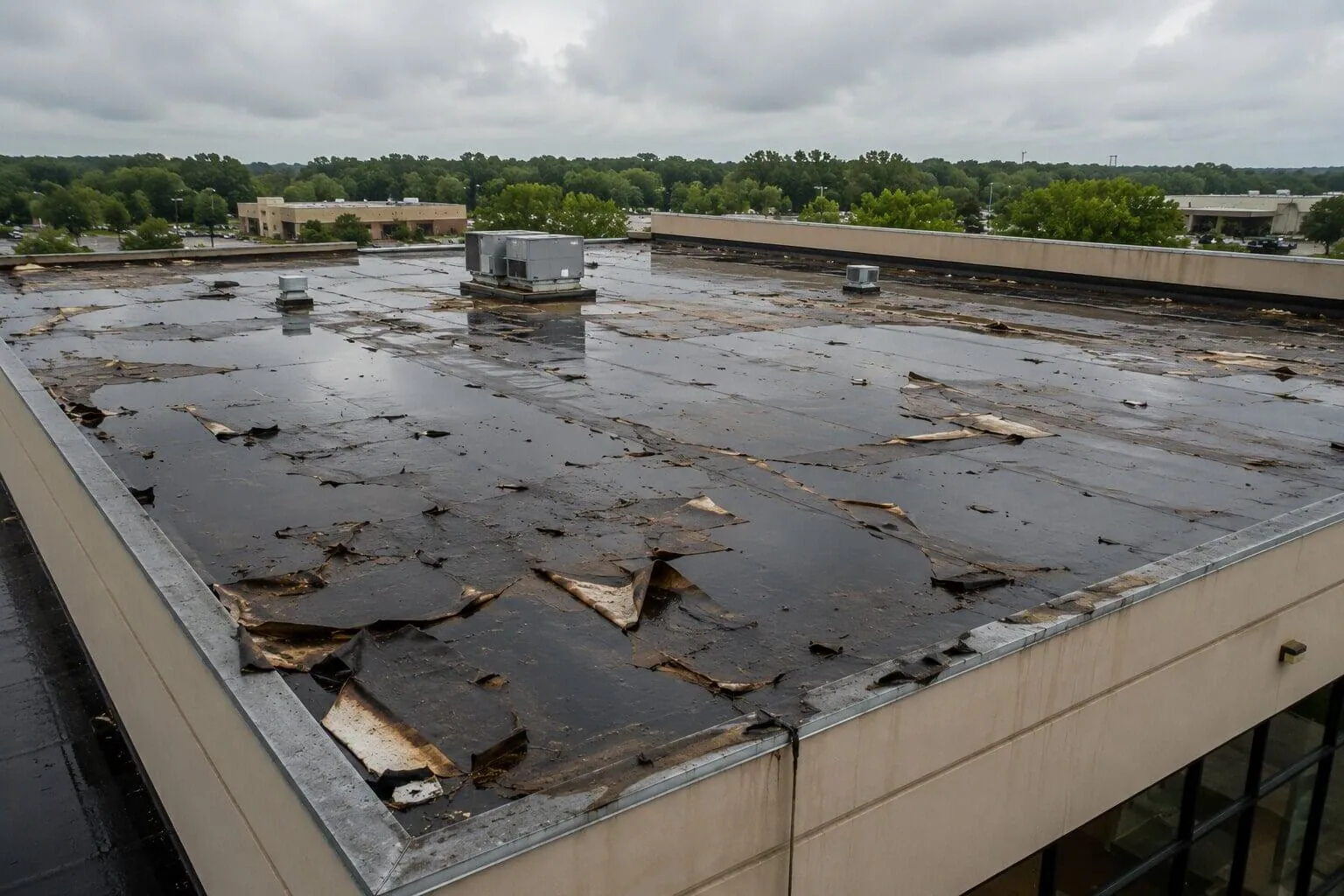 Wind damage roof repair in San Angelo, TX