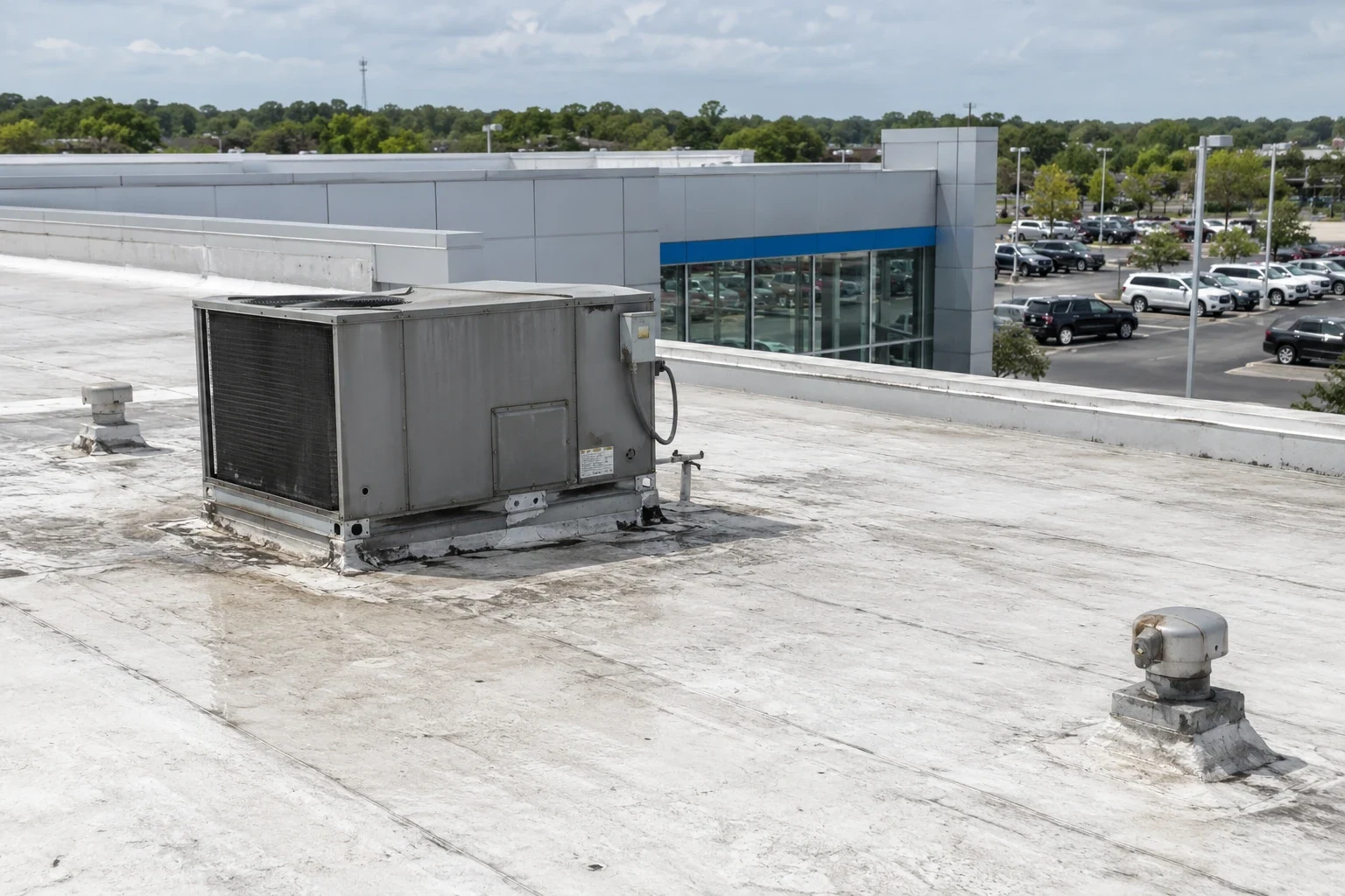 Auto Dealership Roofing in San Angelo, TX Auto Dealership Roofing in San Angelo, TX