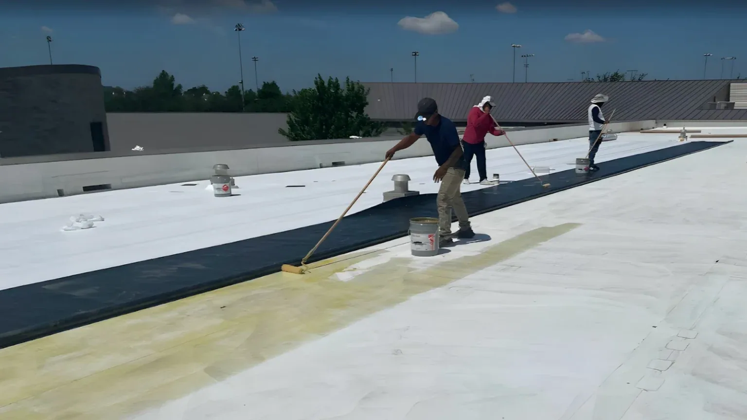 Acrylic roof-surface treatments